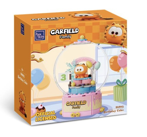 Armable Bola de Cristal Garfield Birthday Cake (pastel de Cumpleaños ) 140pcs