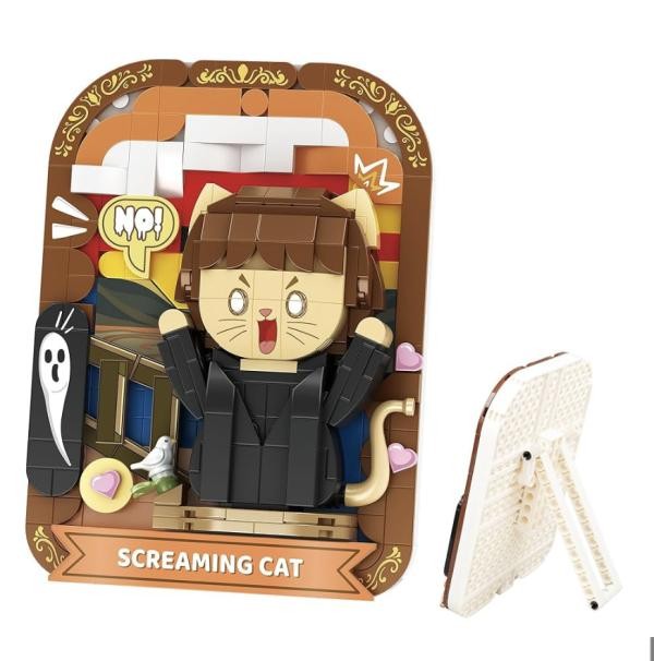 Armable Cuadro el Gato Que Grita Screaming Cat D010