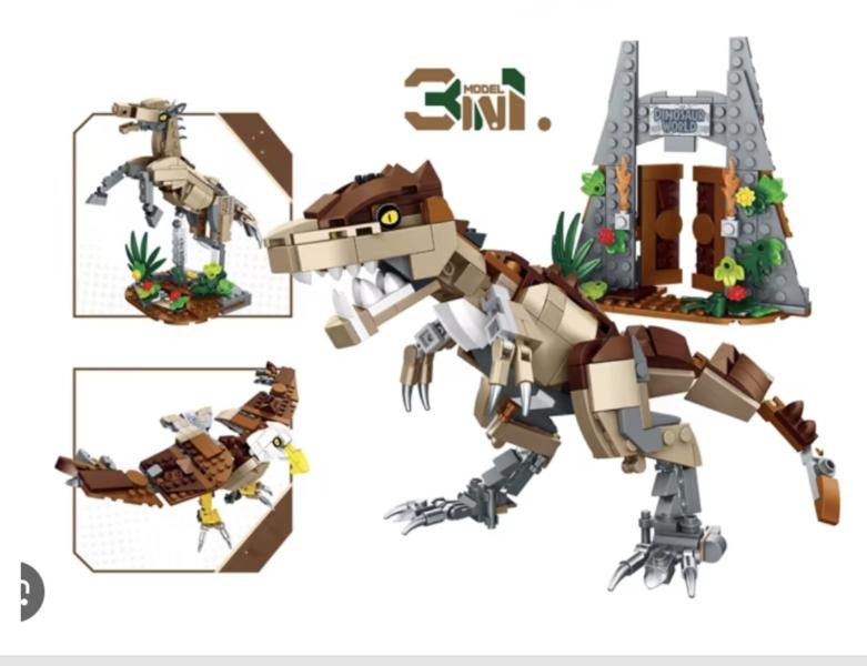 Armable Dinosaurio/caballo/aguila 3 en 1 FC1052 454pcs Forange