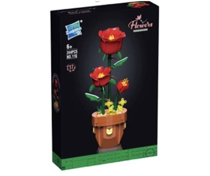 Armable Flor Rosas Rojas N116 344pcs Mediano — vista 2