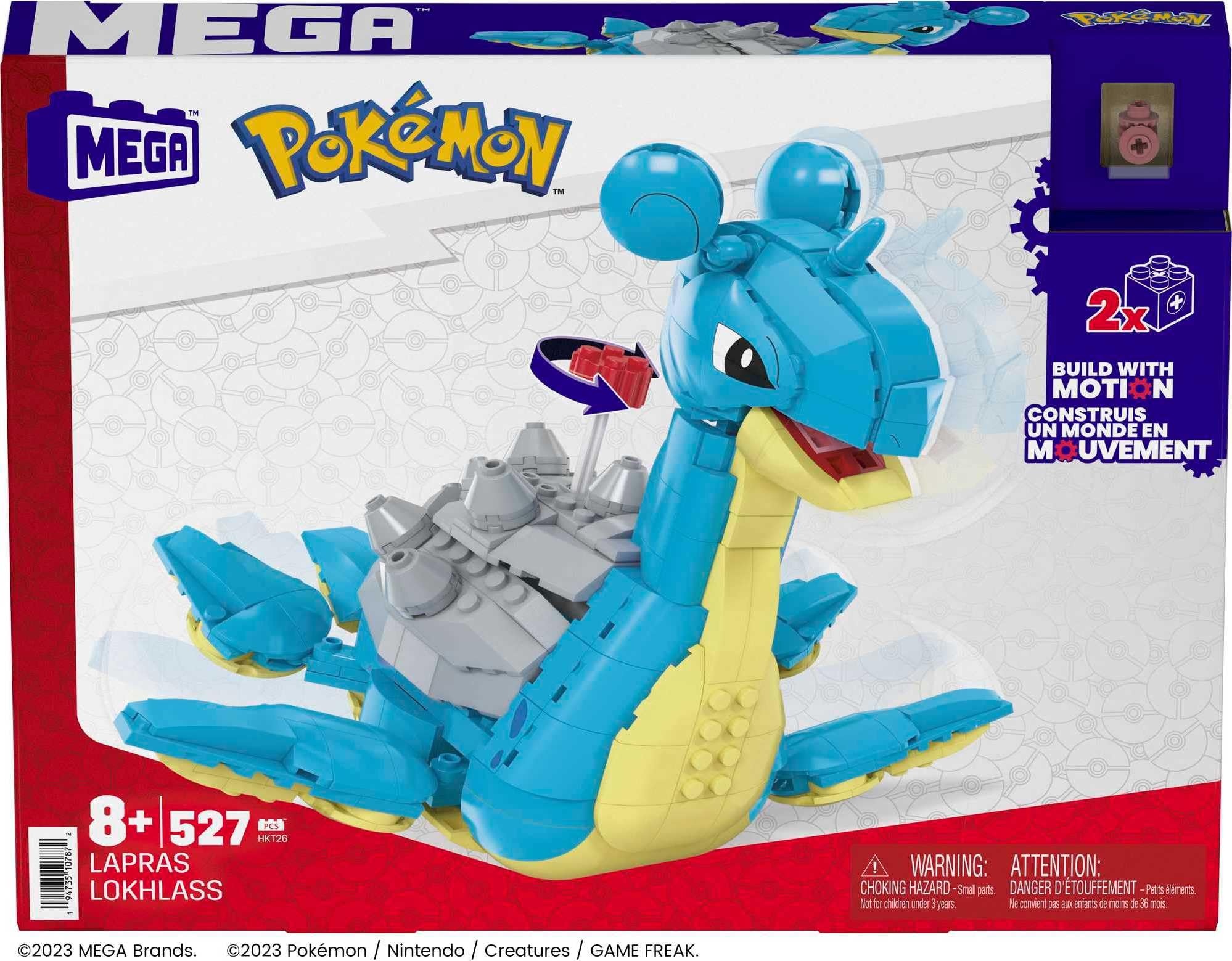 Armable Mega Pokemon Lapras Piezas con Movimiento 527 pcs