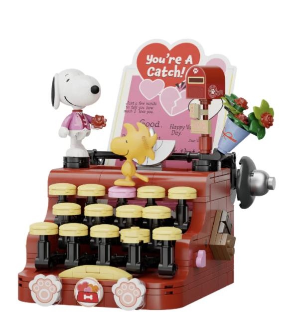 Armable Snoopy Maquina de Escribir Roja