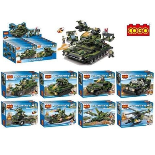 Caja Militar 8 Unidades Variado Armable COGO 86 A 111pcs