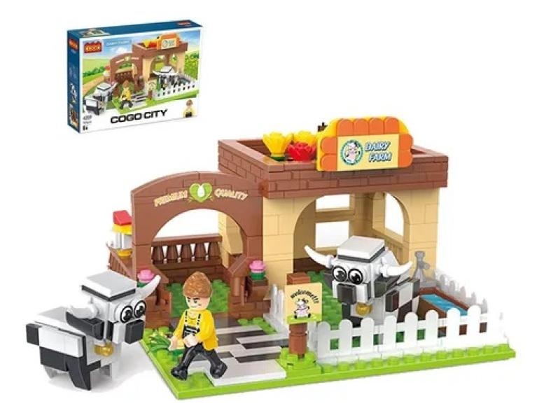 Granja de Leche con Vacas Armable COGO 360pcs