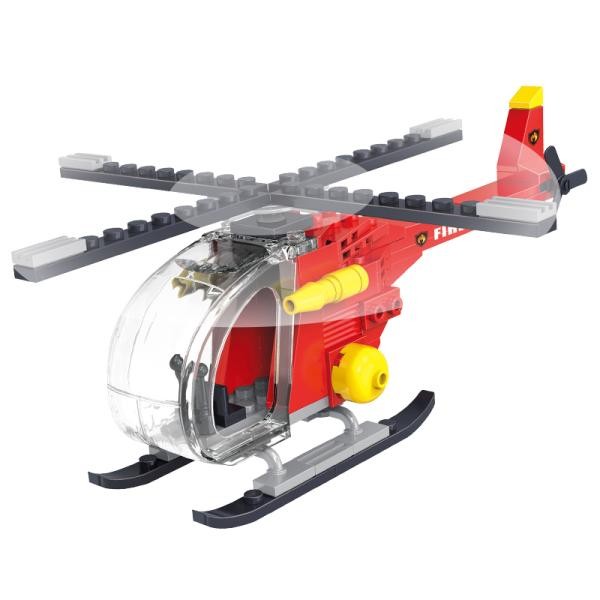 Helicoptero de Rescate de Bomberos Armable COGO NO4186 79 Piezas