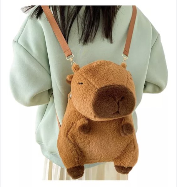 Bolso Peluche Capibara 33 cm