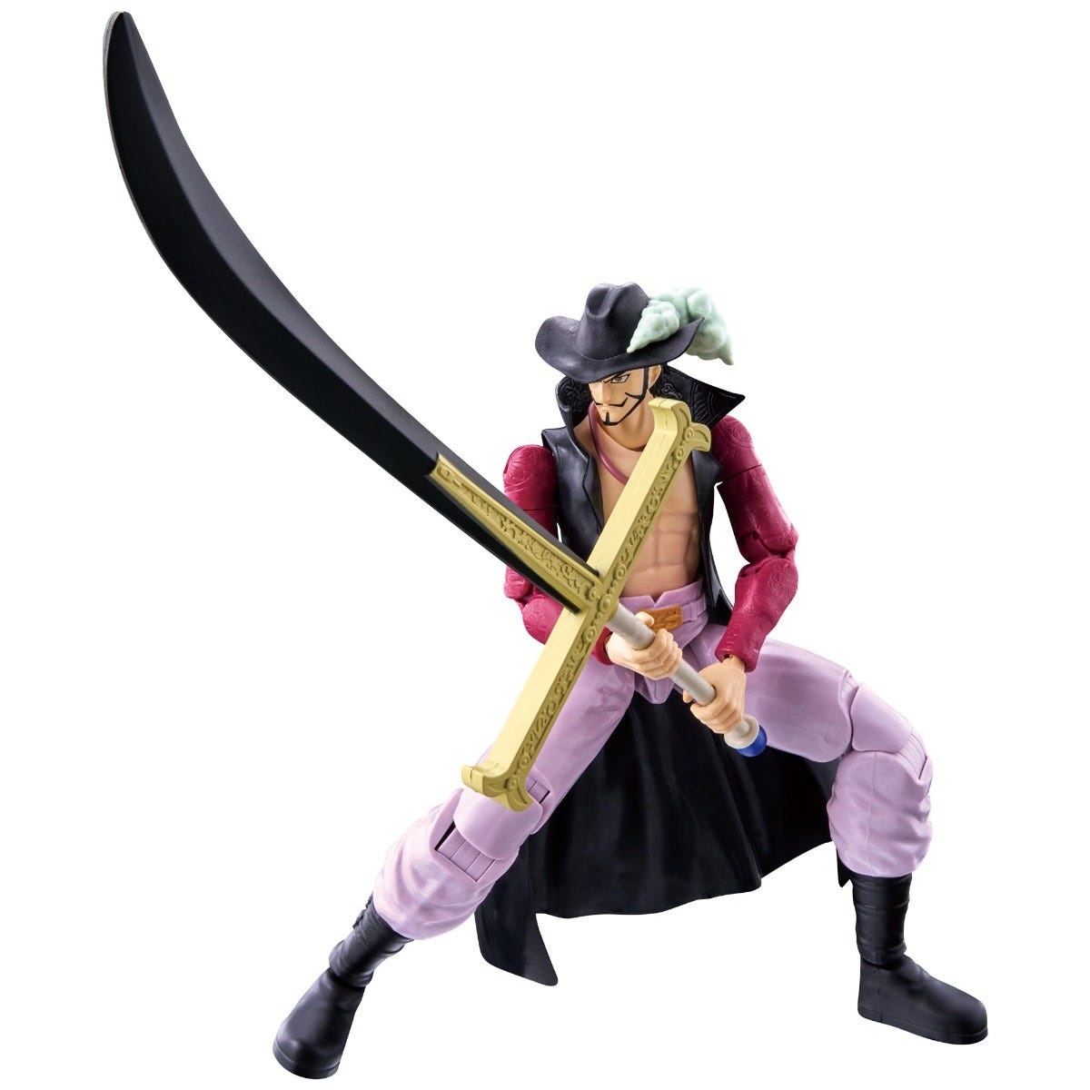 Figura One Piece Dracule Mihawk Articulada Anime Heroes — vista 3
