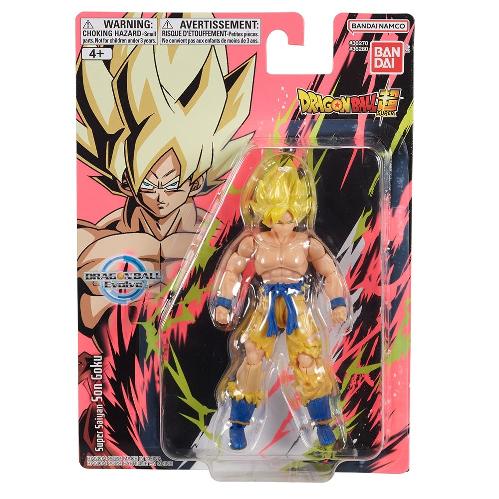 Figura Super Sayayin Goku Dragon Ball Evolve Articulada 12 cm — vista 2