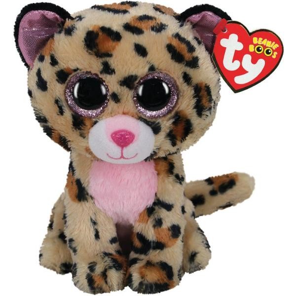 Peluche Beannie Boss Livvie Leopardo Cafe Mediano TY