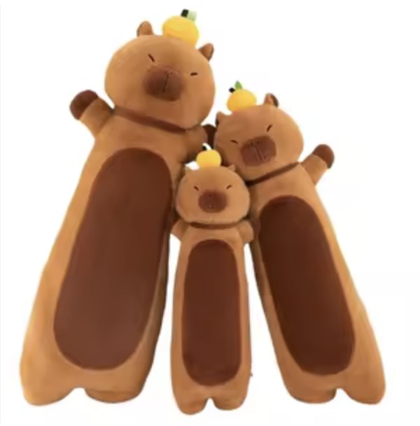 Peluche Capibara 45 cm Alargado Cafe