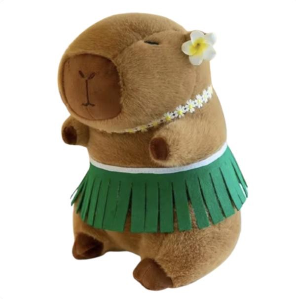 Peluche Capibara con Hojas y Tutu 30 cm