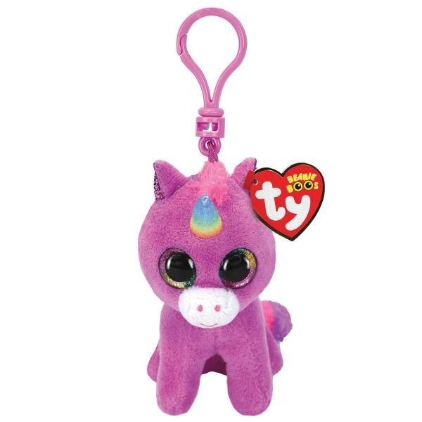 Peluche Llavero TY Rosette Unicornio Morado Clip Beanie