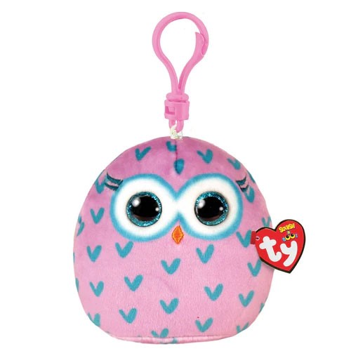 Peluche Llavero TY Winks Buho Clip Beanie