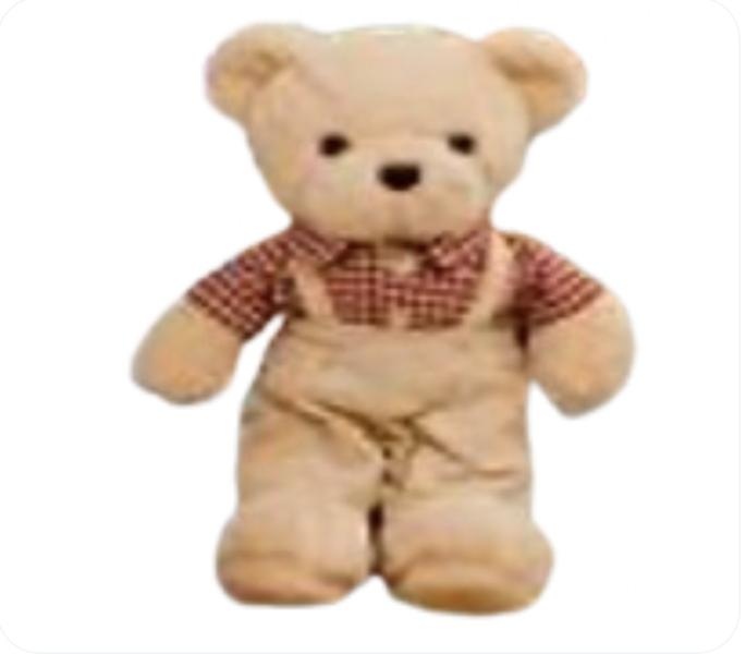 Peluche Oso de Pie Claro con Overall 35 cm
