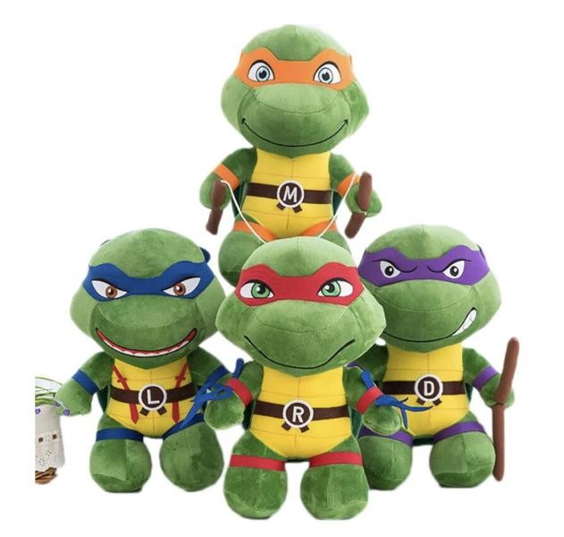 Peluche Tortugas Ninja Diseños Variados 4 Colores 23 cm