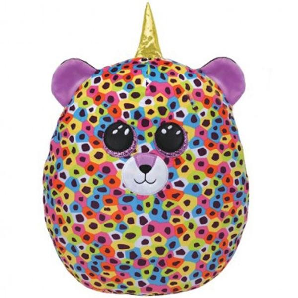Peluche TY Squishasboos Giselle Leopardo Arcoiris Grande 35 cm