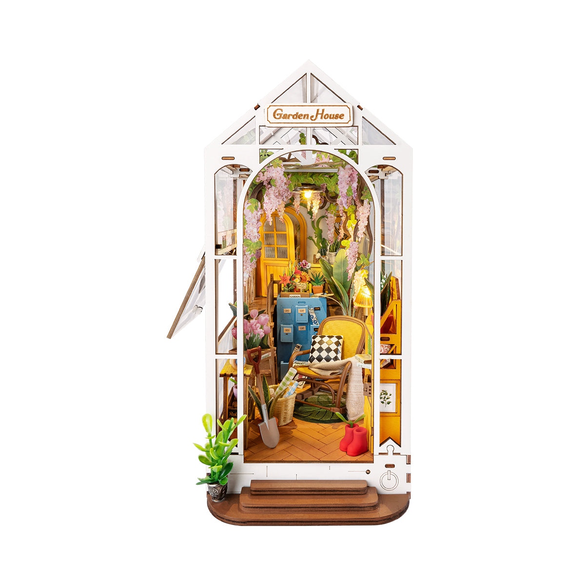 Armable Book Nook Casa de Jardin 184pcs con Luz LED