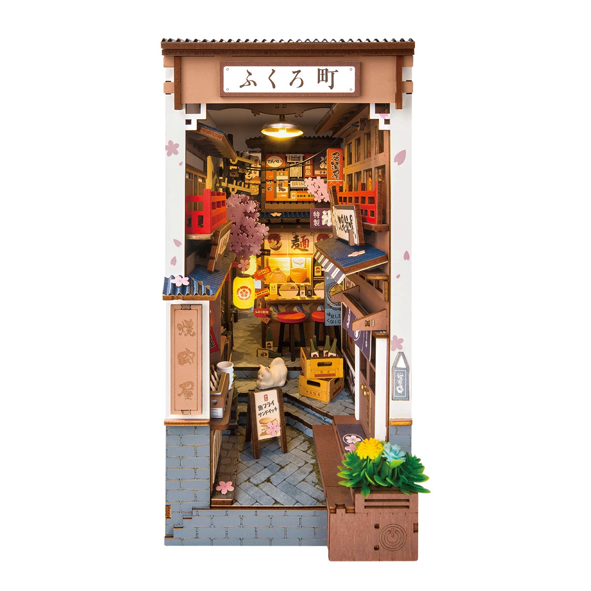 Armable Book Nook Sakura Callejon del Vino 249pcs con Luz LED