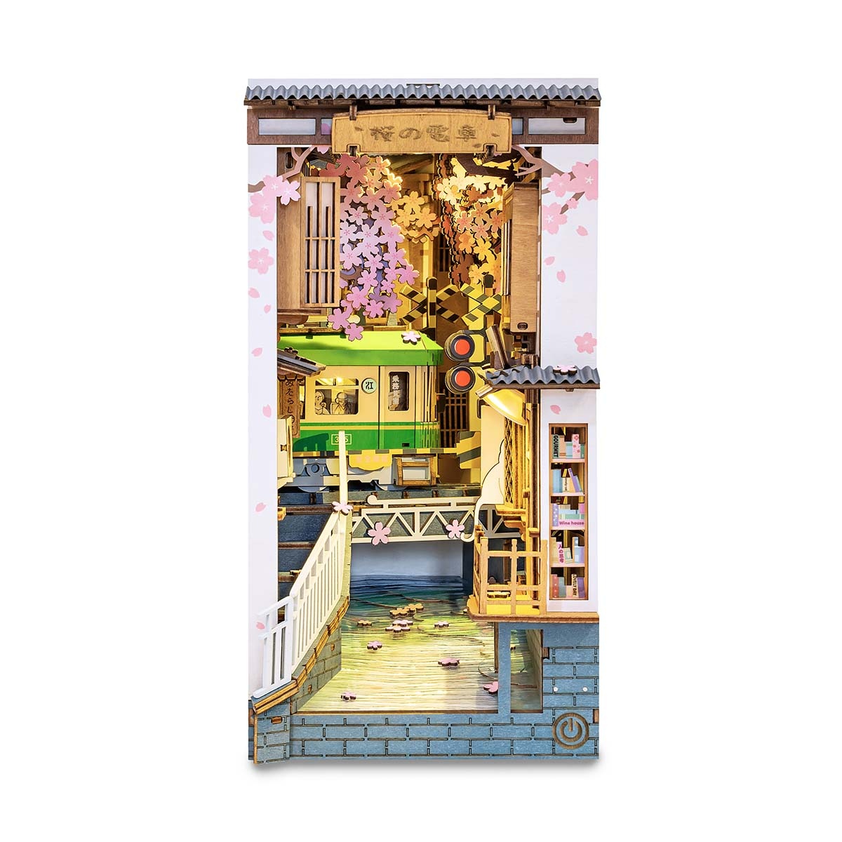 Armable Book Nook Sakura Densya con Tren 340pcs con Luz LED