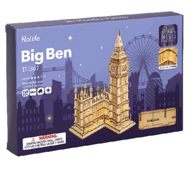 Armable de Madera Big Ben con Luz LED 227pcs