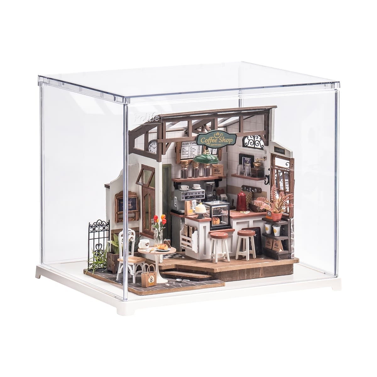 Armable Mini Casa Cafeteria Vida Lenta con Luz