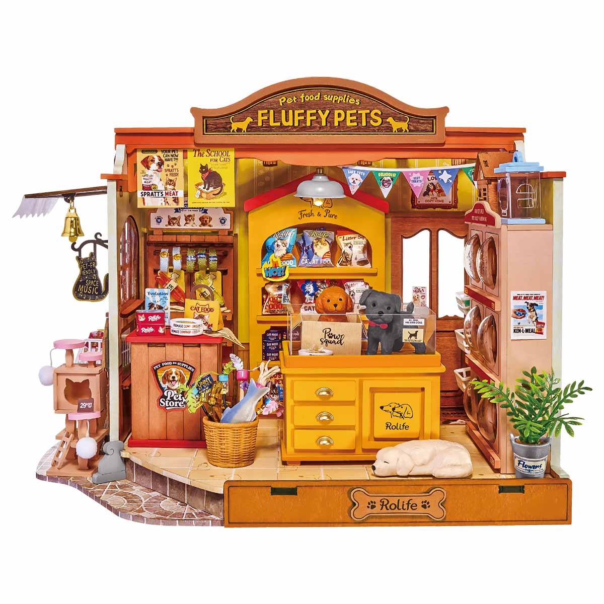 Armable Mini Casa Tienda de Mascotas con Luz 397pcs