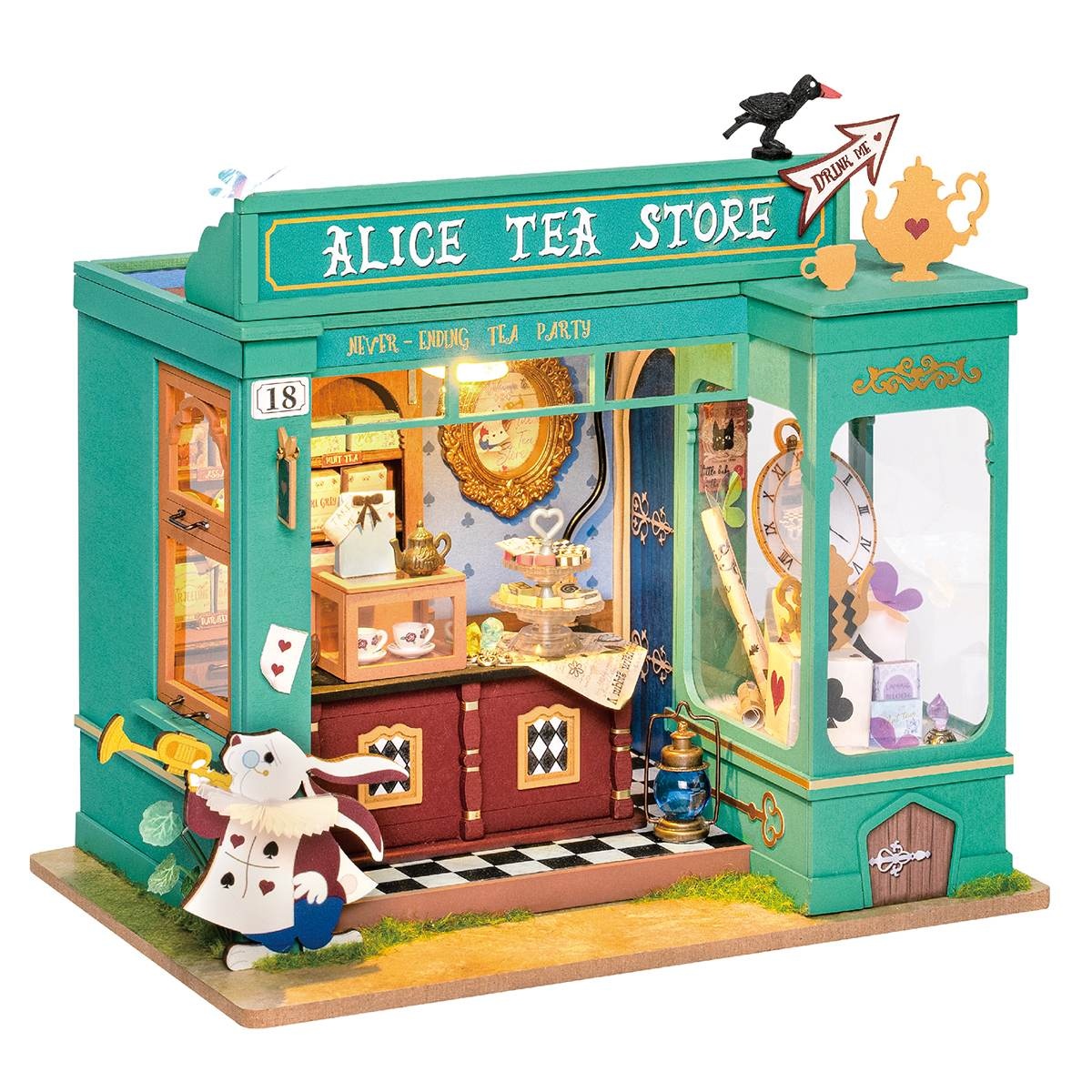 Armable Mini Casa Tienda de Te de Alicia con Luz 218pcs