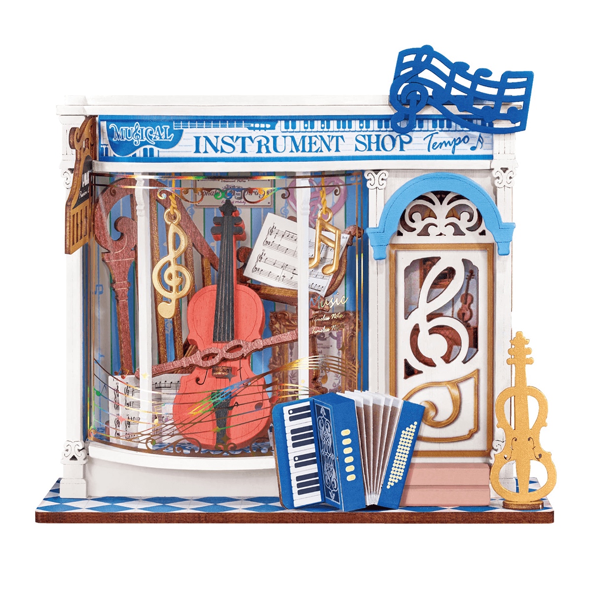 Armable Mini Tienda de Instrumentos Musicales 63pcs