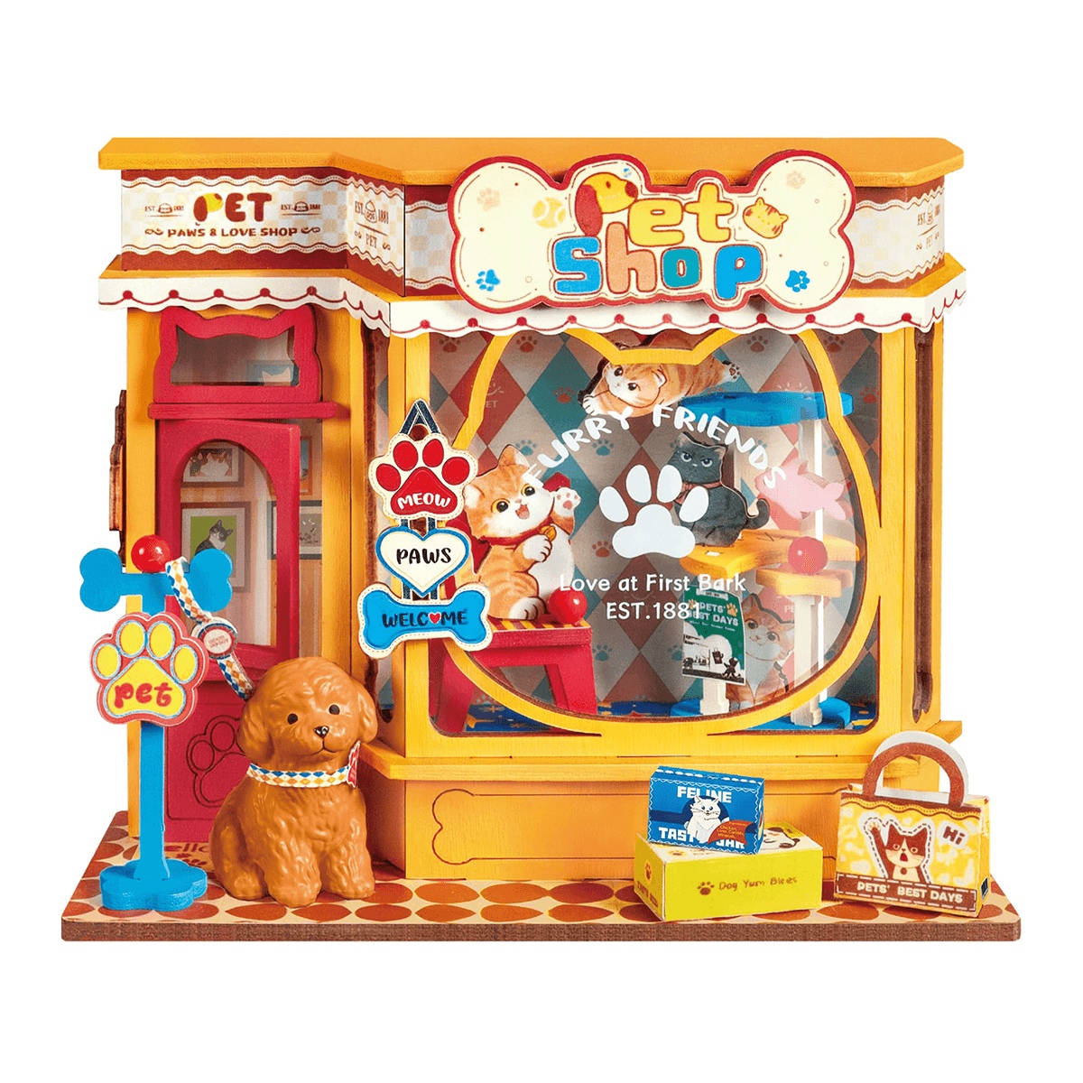Armable Mini Tienda de Mascotas 76pcs