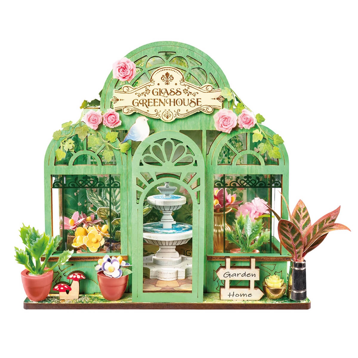 Armable Mini Tienda Jardin Verde con Fuente 115pcs