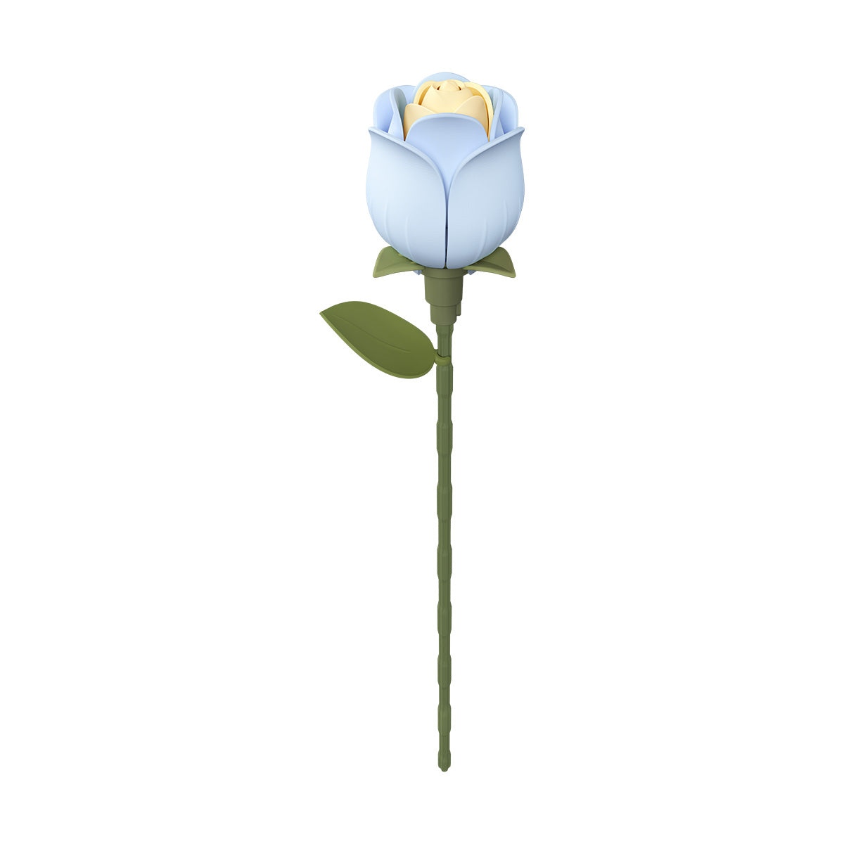 Flor Armable Rosa Azul de Plastico 37pcs