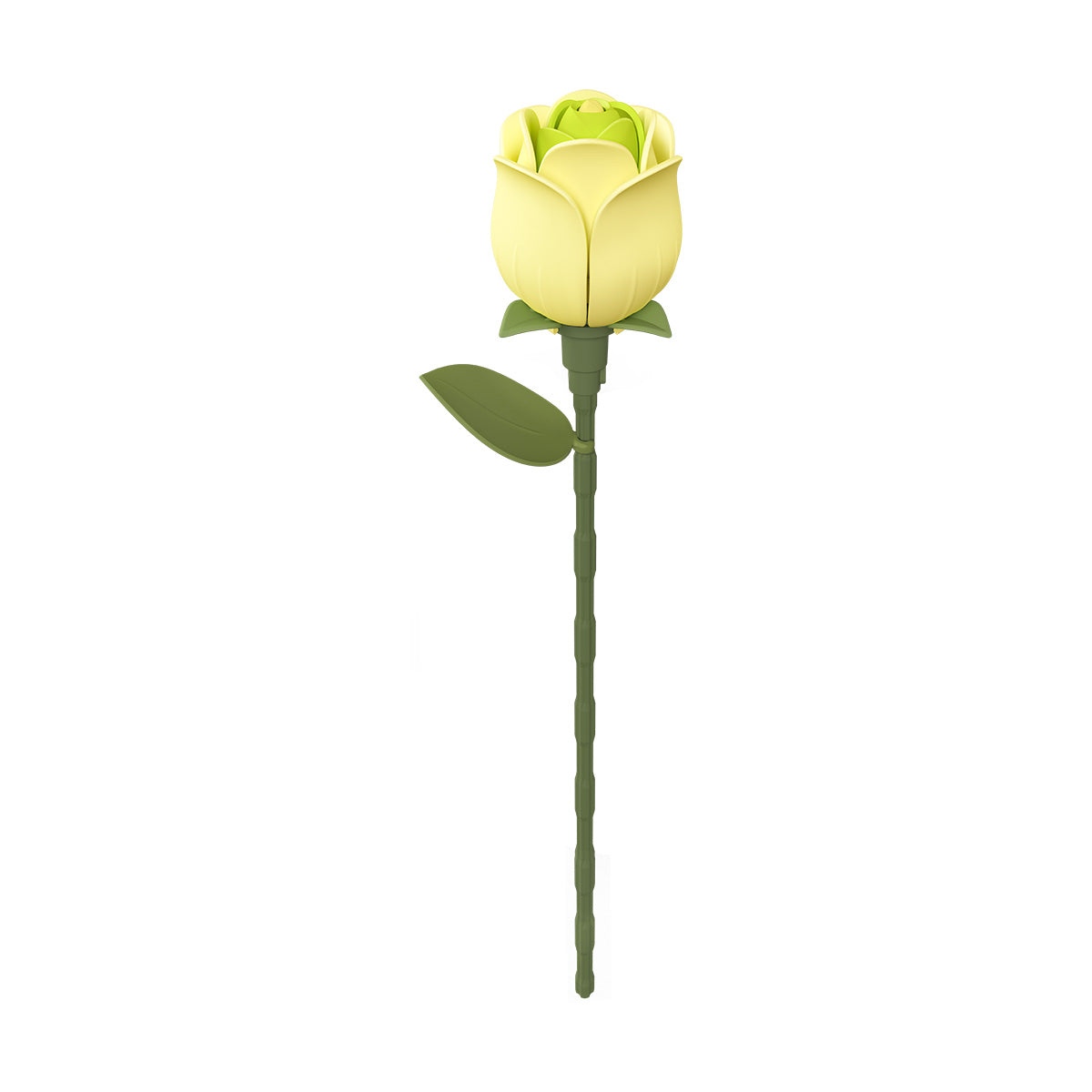 Flor Armable Rosa Verde de Plastico 37pcs