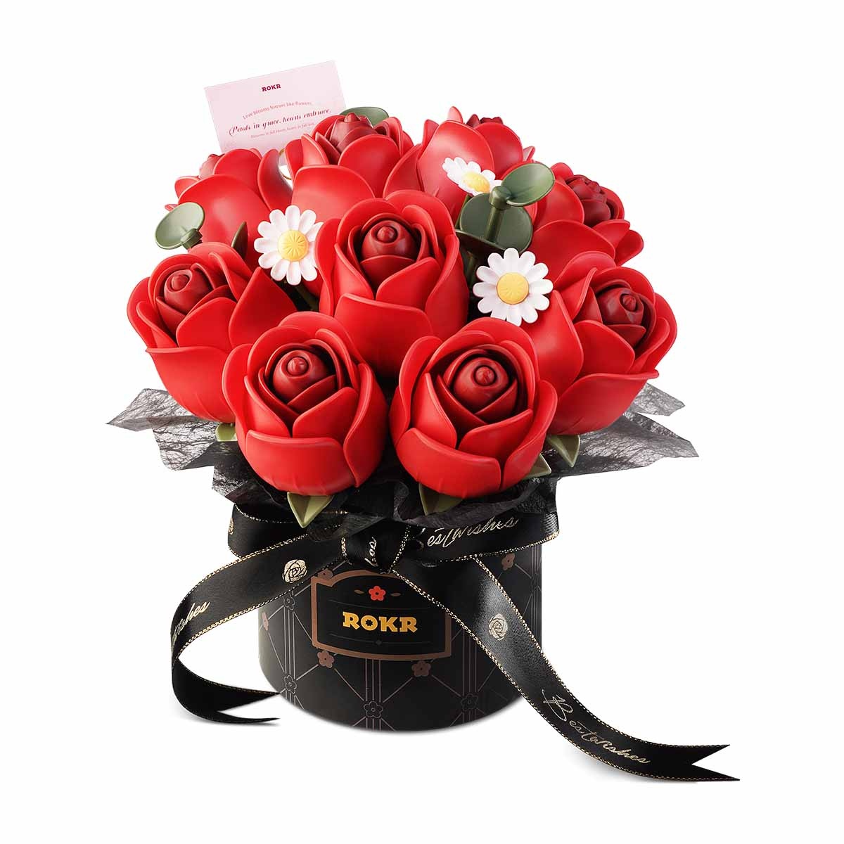 Ramo de Rosas Rojas Armable de Plastico 315pcs