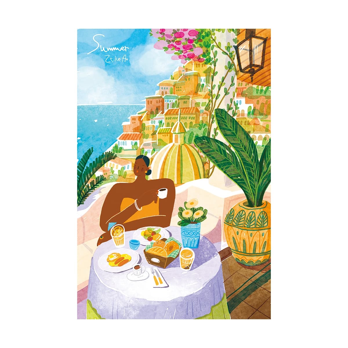 Rompecabezas Vacaciones en Amalfi 1000pcs Joypiece