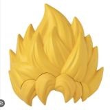 Peluca/Cabello Dragon Ball Goku Super Sayayin Clasico Amarillo Bandai
