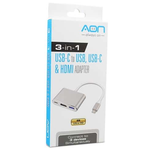 Aon USB C A Hembra USB, USB C/HDMI-AO-AD-1008