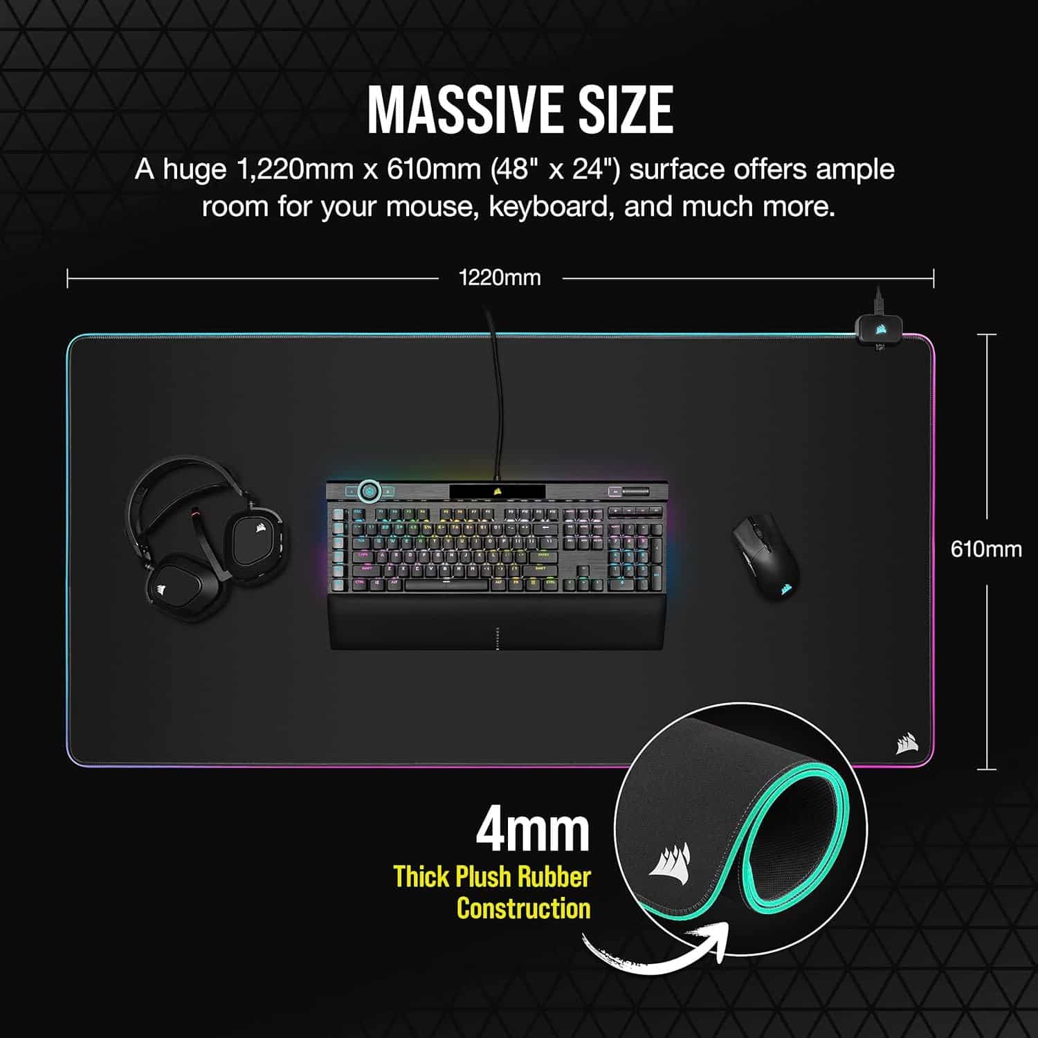 Corsair MM700 Pro – 360 RGB Lighting – 3XL — vista 3