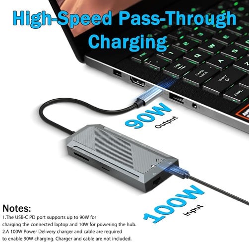 Hub Redragon CRUC-9 – 9 En 1 — vista 3