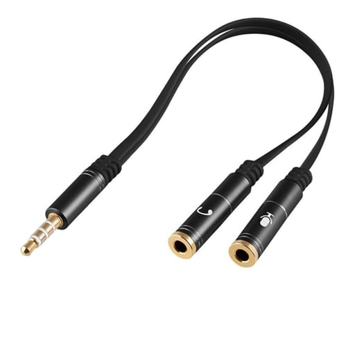 Cable Argom Flat 3.5 Male To Dual 3.5 Female