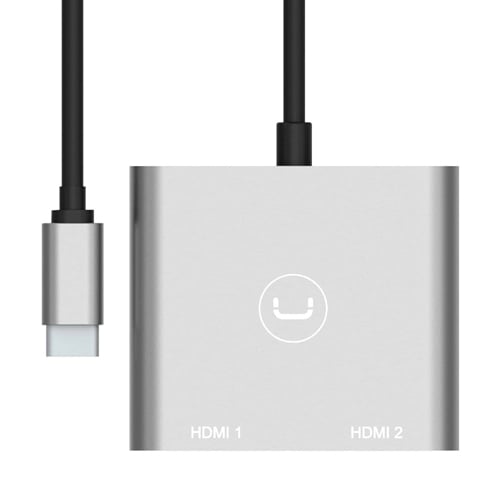 HUB UNNO TEKNO USB-C A Dual HDMI 4K – HB1103GY — vista 2