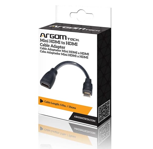 Cable Argom Mini HDMI To HDMI Cable – Negro