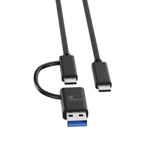 Cable 2 En 1 Xtech – USB-A – USB-C — vista 2