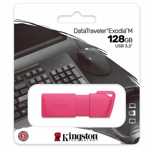 Kingston DataTraveler Exodia – 128GB USB 3.2 – Rosada
