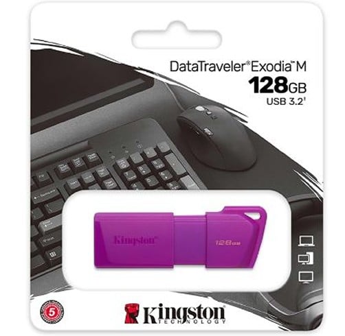Kingston DataTraveler Exodia – 128GB USB 3.2 – Morado