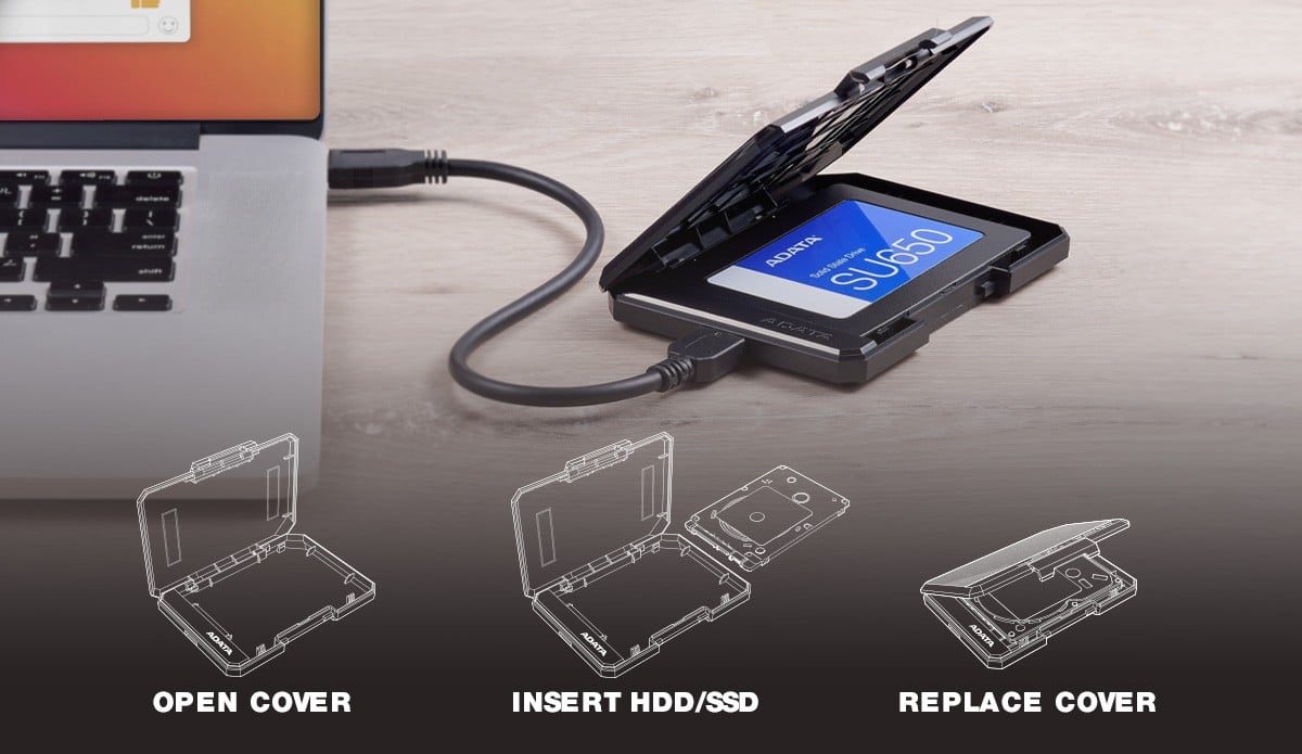 Adata EC600 USB 3.1 – 2.5″ — vista 2