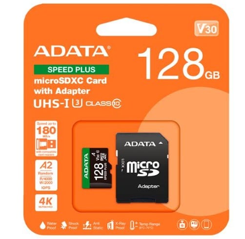 Adata MicroSD SDXC – 128GB – V30 – Class 10