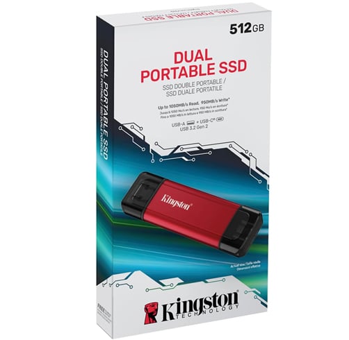 Externo SSD Kingston – 512GB – Dual Portable