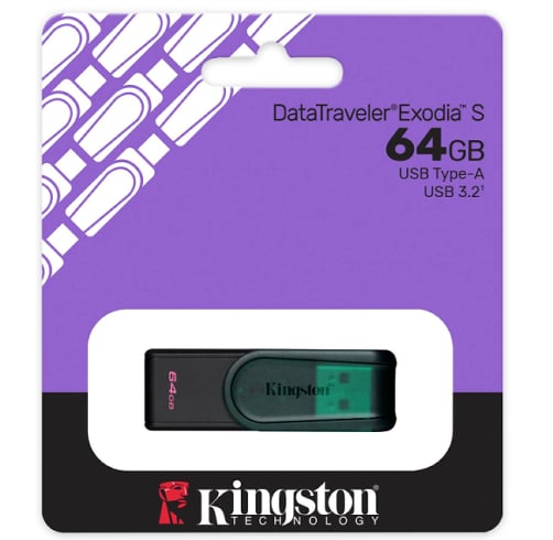 Kingston Memoria USB DataTraveler Exodia S – 64GB – Verde