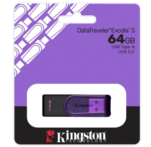 Kingston Memoria USB DataTraveler Exodia S – 64GB – Morado