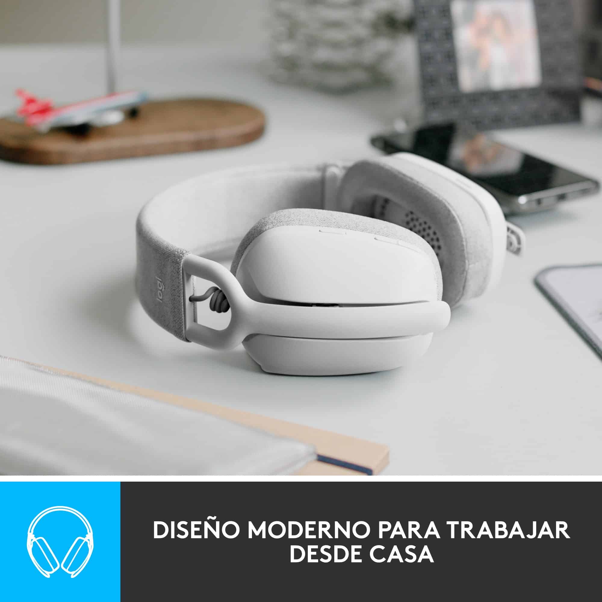 Logitech Zone Vibe 100 Bluetooth – Blanco — vista 2